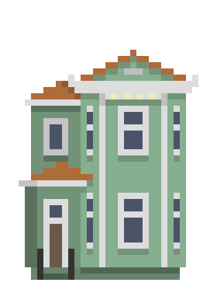 pixelated new orleans house