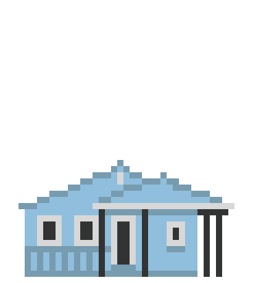 pixelated new orleans house